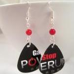 Earrings, Recycled Jewelry Made From Guitar Picks..