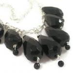 Necklace, Black Obsidian Oversized Statement..
