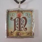 Necklace, Soldered Pendant With Letter M,..