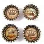 Magnets, Bottle Cap Magnets With Shabby Chic..