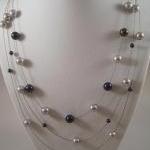 Necklace, Illusion Crystal Pearl Necklace,..