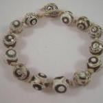 Bracelet, Tibetan Agate Gemstones Tied On Twine,..
