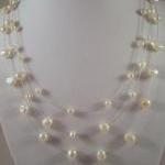 Necklace, Freshwater Pearls, Natural Cream Pearls,..
